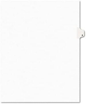 Avery-Style Legal Side Tab Divider, Title: 8, Letter, White, 25/Pack – Wholesale & Export UAE
