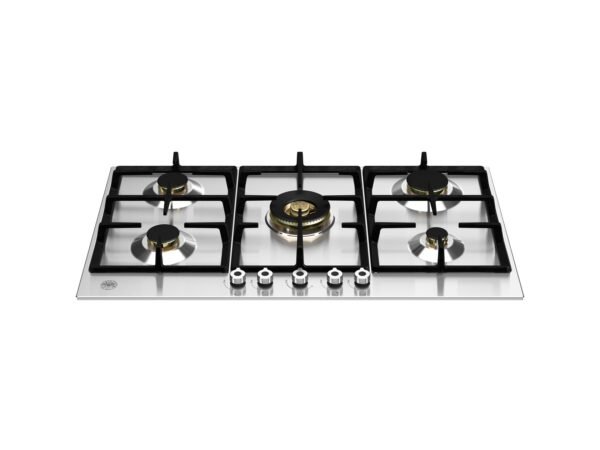 BERTAZZONI Italian Premium 90 cm 5 Burner Stainless Steel Built-in Gas Hob with central Dual Wok, Cooktop with High Power Wok Burner, Titani – Wholesale & Export UAE