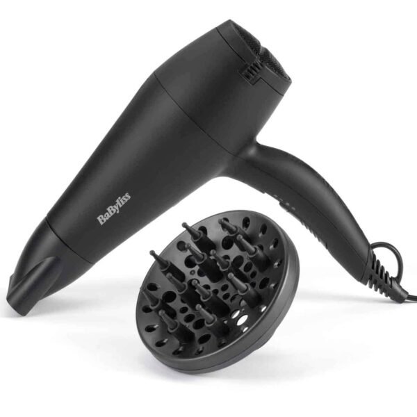 BaByliss Hair Dryer 2200W with Diffuser and Concentrator Nozzle, Black – Wholesale & Export UAE