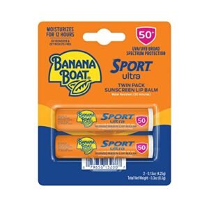 Banana Boat Sport Ultra SPF 50 Lip Sunscreen 2 Pack, Balm Pack, 50, Oxybenzone Free Sunscreen, Sunblock, Travel Size For Lips Twin – Wholesale & Export UAE