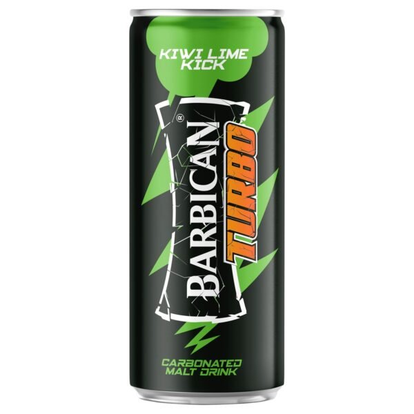 Barbican Turbo Kiwi Lime Kick Carbonated Non-Alcoholic Malt Drink Can, 240ml – Wholesale & Export UAE