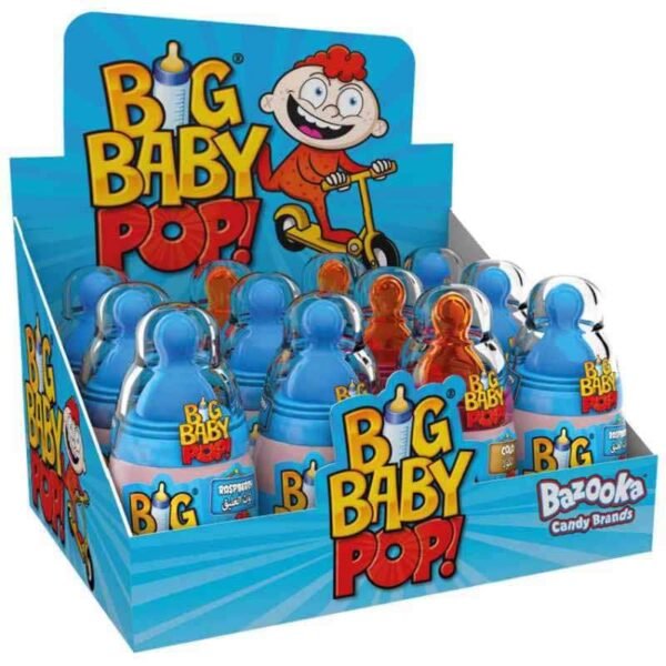 Bazooka Big Baby Pop Cola Hard Candy, 32g, Pack of 12 – Wholesale & Export UAE