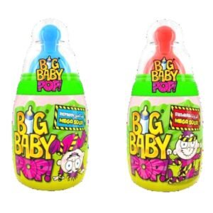 Bazooka Big Baby Pop Strawberry Mega Sour Dextrose Powder 32g Assorted – Wholesale & Export UAE