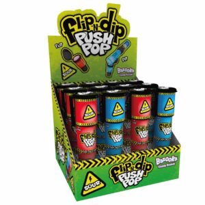 Bazooka Flip 'N Dip Push Pop Sour Hard Candy, 25g – Wholesale & Export UAE