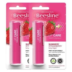 Beesline Apitherapy Shimmery Strawberry Lip Care Pink 4.5g Pack of 2 – Wholesale & Export UAE