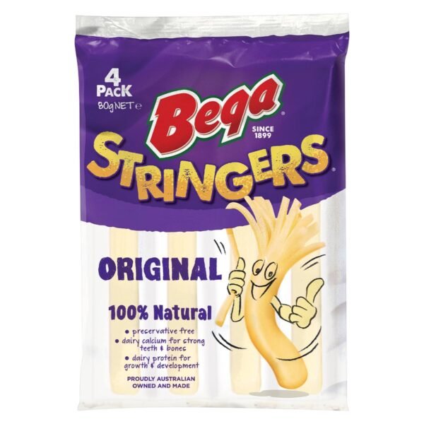 Bega Stringers Original Cheese, 20g Pack of 4 – Wholesale & Export UAE