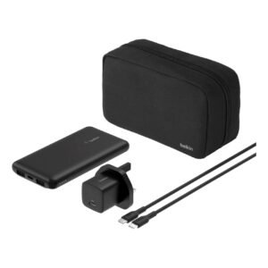 Belkin 10000mah Power Bank + Belkin 25W USB Type C Charger Travel Kit, Black – Wholesale & Export UAE