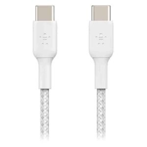 Belkin BoostCharge Braided USB-C to USB-C Fast Charger Cable, White, 1m – Wholesale & Export UAE