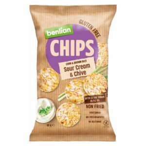 Benlian Sour Cream and Chive Flavoured Corn and Brown Rice Chips, 60g – Wholesale & Export UAE