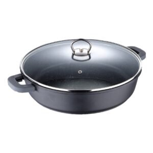 Bergner-Classic-Novum-Shallow-Pot-With-Lid-Black-28cm-2 Bergner Classic Novum Shallow Pot With Lid Black 28cm – Wholesale & Export UAE