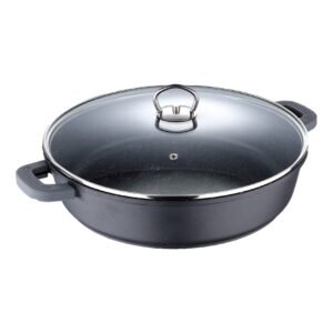 Bergner Classic Novum Shallow Pot With Lid Black 36cm – Wholesale & Export UAE