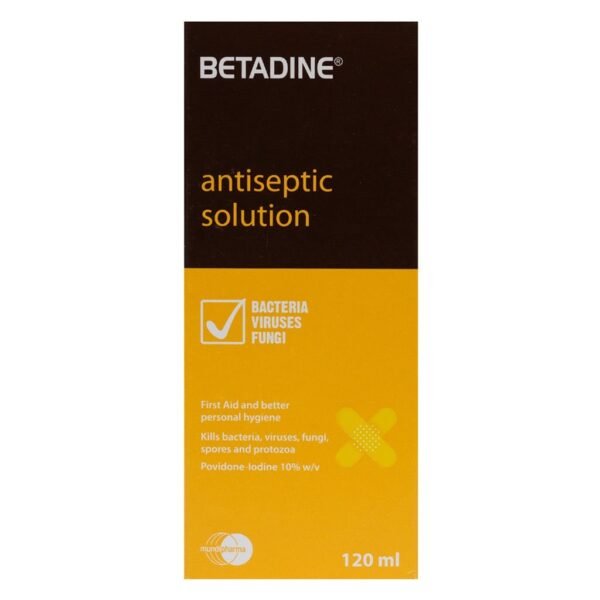 Betadine-Povidone-Iodine-Antiseptic-Solution-120ml Betadine Povidone Iodine Antiseptic Solution 120ml – Wholesale & Export UAE