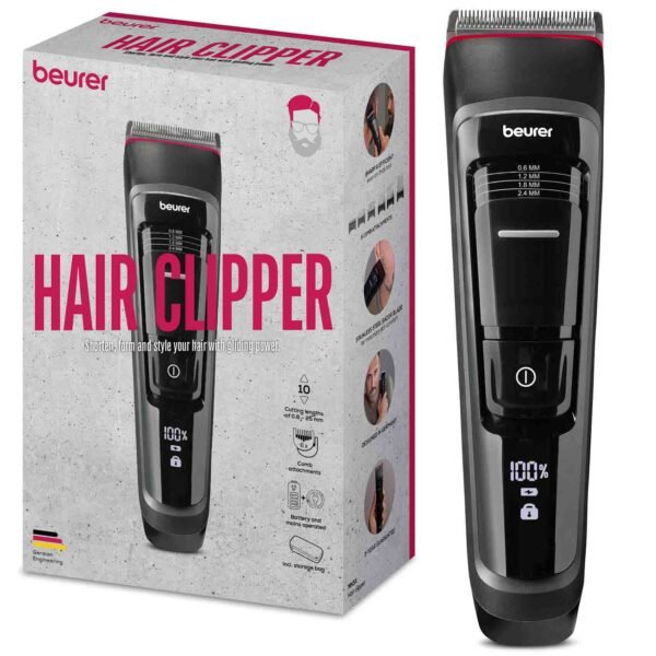 Beurer-6-Piece-Hair-Clipper-With-Led-Display-Black-2 Beurer 6-Piece Hair Clipper With Led Display, Black – Wholesale & Export UAE