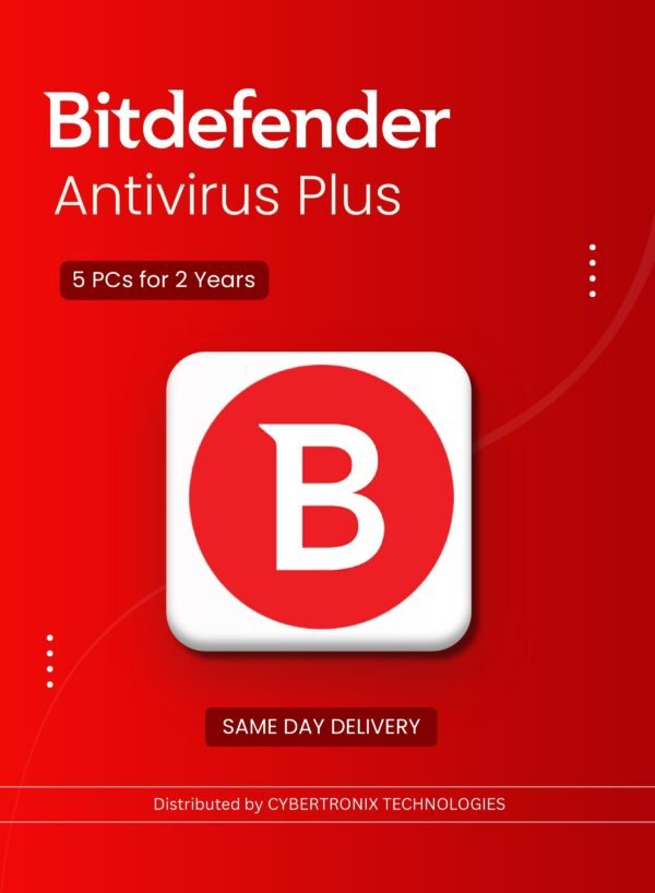 Bitdefender Antivirus Plus 5 PCs for 2 Years Digital License SAME DAY DELIVERY – Wholesale & Export UAE