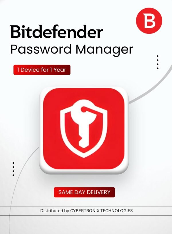 Bitdefender Password Manager 1 Device for 1 Year Digital License SAME DAY DELIVERY – Wholesale & Export UAE