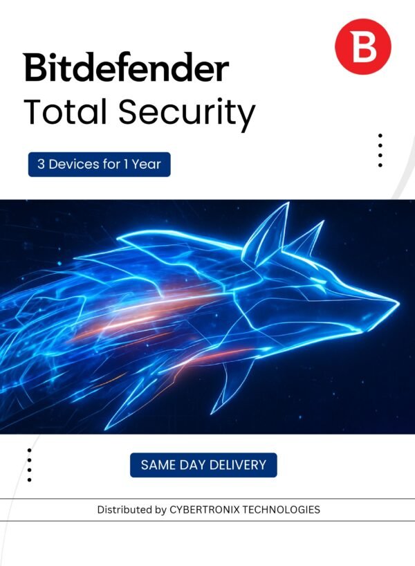 Bitdefender Total Security 3 Devices for 1 Year Digital License SAME DAY DELIVERY – Wholesale & Export UAE