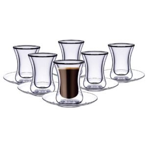 Blackstone-Double-Wall-Tumbler-With-Saucer-Clear-100ml-Pack-of-12-2 Blackstone Double Wall Tumbler With Saucer Clear 100ml Pack of 12 – Wholesale & Export UAE