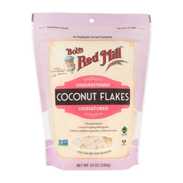 Bobx27s-Red-Mill-Unsweetened-Unsulfured-Non-GMO-Coconut-Flakes-284g Bob's Red Mill Unsweetened Unsulfured Non-GMO Coconut Flakes, 284g – Wholesale & Export UAE