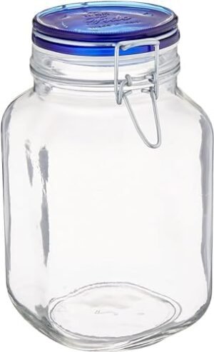 Bormioli-Rocco-Fido-Square-Jar-with-Blue-Lid-67.5-Ounce-1 Bormioli Rocco Fido Square Jar with Blue Lid, 67.5-Ounce – Wholesale & Export UAE