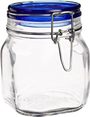 Bormioli-Rocco-Fido-Square-Jaw-with-Blue-Lid-25-14-Ounce-3 Bormioli Rocco Fido Square Jaw with Blue Lid, 25-1/4-Ounce – Wholesale & Export UAE