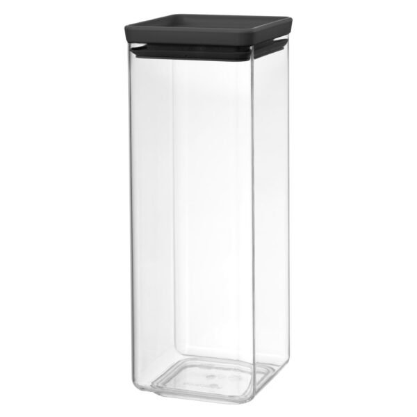 Brabantia Tasty+ Stackable Square Canister Dark Grey 2.5L – Wholesale & Export UAE
