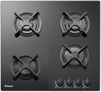 CANDY 60 Cm Black Built-In Glass Gas Hob (510 x 580 x 52 mm) 4 Burners 4 Cast grids Auto Ignition Flame Failure Safety with 7.5 kW Total Pow – Wholesale & Export UAE