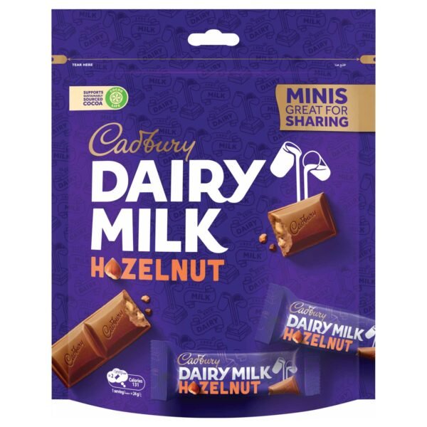 Cadbury Dairy Milk Hazelnut Mini Chocolate Sharing Pack, 156g – Wholesale & Export UAE