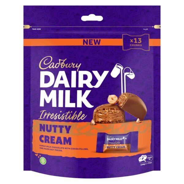 Cadbury-Dairy-Milk-Irresistible-Nutty-Cream-136.5g Cadbury Dairy Milk Irresistible Nutty Cream, 136.5g – Wholesale & Export UAE