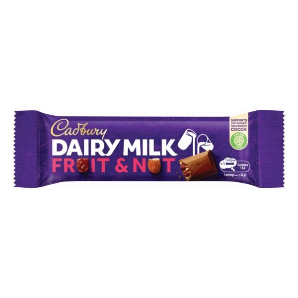 Cadbury Fruit and Nut Chocolate Bar, 32g – Wholesale & Export UAE