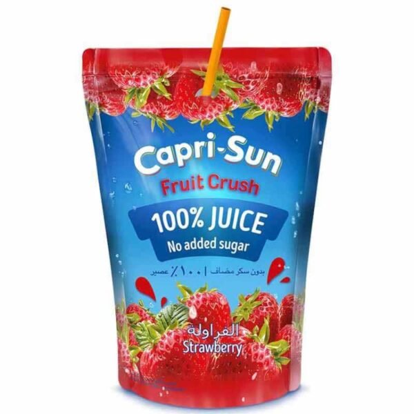 Capri-Sun Fruit Crush Strawberry 100% Juice, 200ml – Wholesale & Export UAE