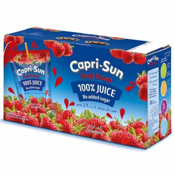 Capri-Sun Fruit Crush Strawberry 100% Juice, 200ml, Pack of 10 – Wholesale & Export UAE