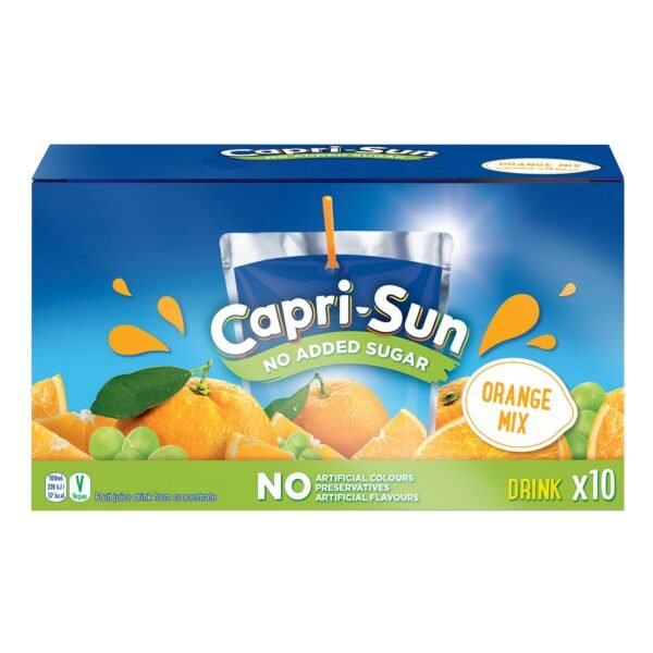 Capri Sun No Added Sugar Orange Mix Juice 200ml Pack of 10 – Wholesale & Export UAE