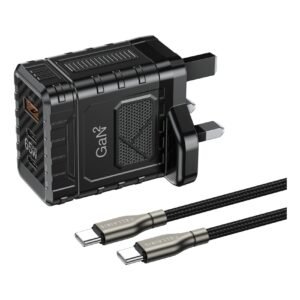 Cellairis GaN 2 QC 3.0 and PD Port Charger, 65 W with Type C to Type C Cable, Black, 100 W – Wholesale & Export UAE