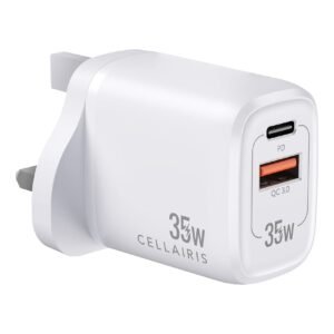 Cellairis QC3.0 and PD Wall Charger White 35W – Wholesale & Export UAE