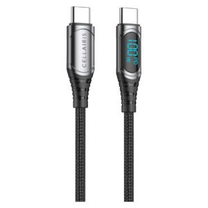 Cellairis USB-C To USB-C Data Sync Charging LED PD Cable Black 1.2m 100W – Wholesale & Export UAE