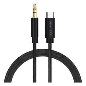 Cellairis USB Type-C Aux Cable Black 1.2m – Wholesale & Export UAE