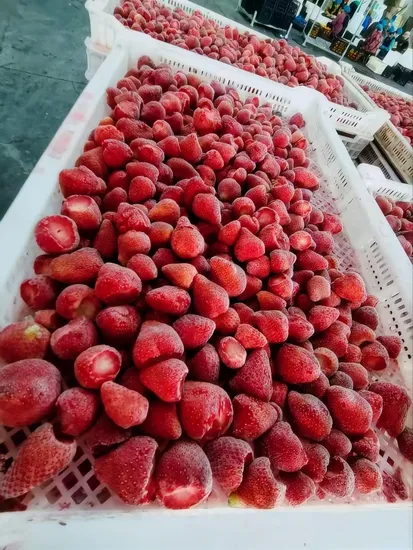 China Factory Wholesale Naturally Sweet Ripe Whole Clean Juicy IQF Frozen Strawberry