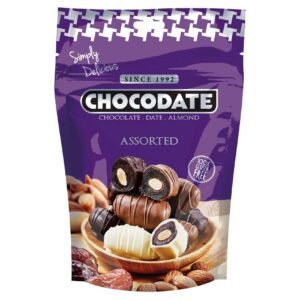 Chocodate Assorted Chocolate Covered Dates with Almond, 100g – Wholesale & Export UAE