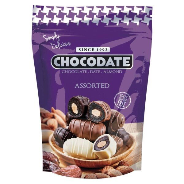 Chocodate Assorted Chocolate Covered Dates with Almond, 250g – Wholesale & Export UAE