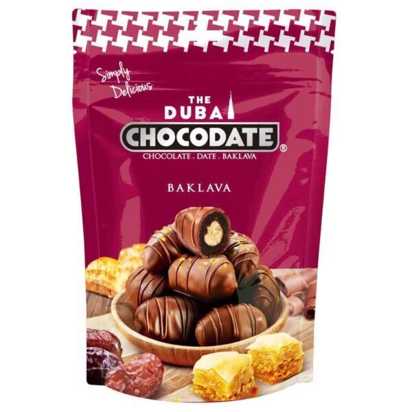 Chocodate Baklava Chocolate Coated Dates with Baklava Filling, 90g – Wholesale & Export UAE