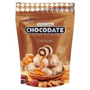 Chocodate Caramel Chocolate Covered Dates with Almond, 230g – Wholesale & Export UAE