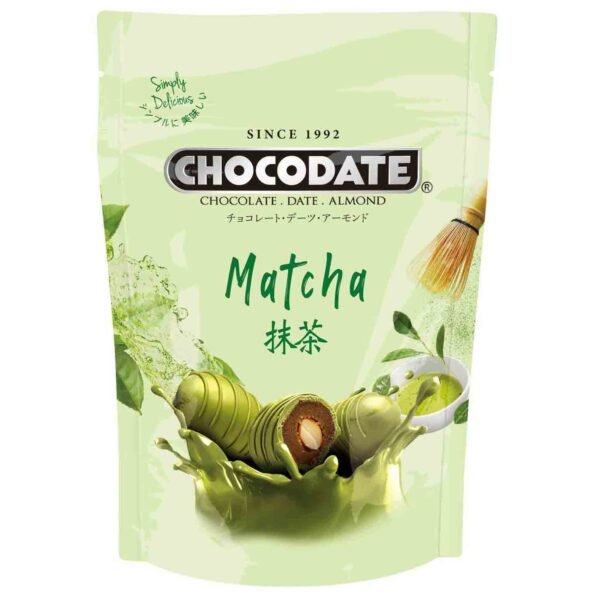 Chocodate Matcha Chocolate Coated Dates with Almond, 230g – Wholesale & Export UAE