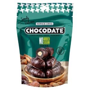 Chocodate No Added Sugar Dark Chocolate Covered Dates with Almond, 90g – Wholesale & Export UAE