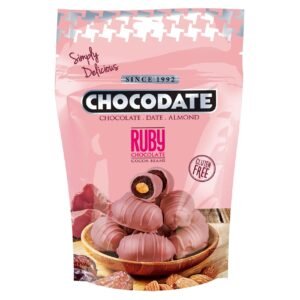 Chocodate Ruby Chocolate Covered Dates with Almond, 90g – Wholesale & Export UAE