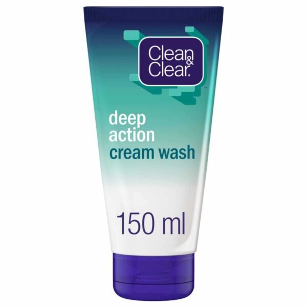Clean-and-Clear-Facial-Cream-Wash-Deep-Action-Prevents-Breakouts-150ml Clean and Clear Facial Cream Wash Deep Action, Prevents Breakouts 150ml – Wholesale & Export UAE