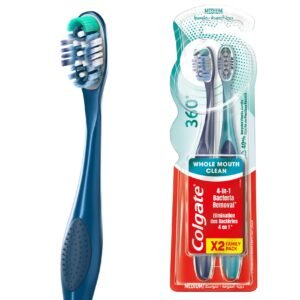 Colgate 360 Whole Mouth Clean Medium Toothbrush, 2 PCS – Wholesale & Export UAE