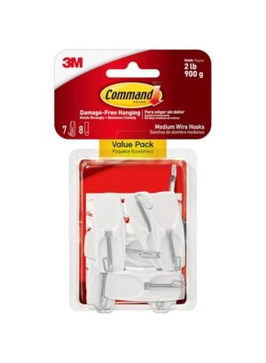 Command Medium Wire Toggle Hooks, Damage Free Hanging Wall Hooks with Adhesive Strips, No Tools Wall Hooks for Hanging Organizational Items  – Wholesale & Export UAE