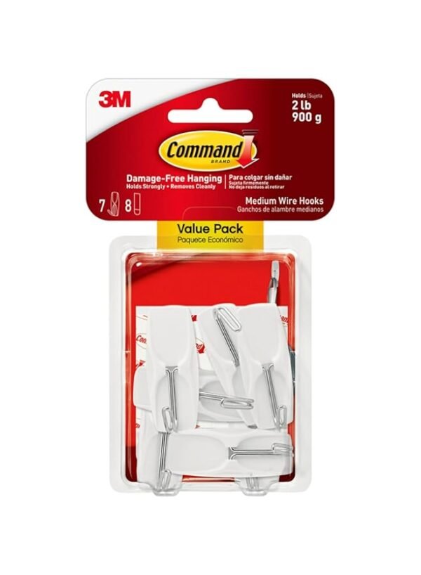 Command Medium Wire Toggle Hooks, Damage Free Hanging Wall Hooks with Adhesive Strips, No Tools Wall Hooks for Hanging Organizational Items  – Wholesale & Export UAE