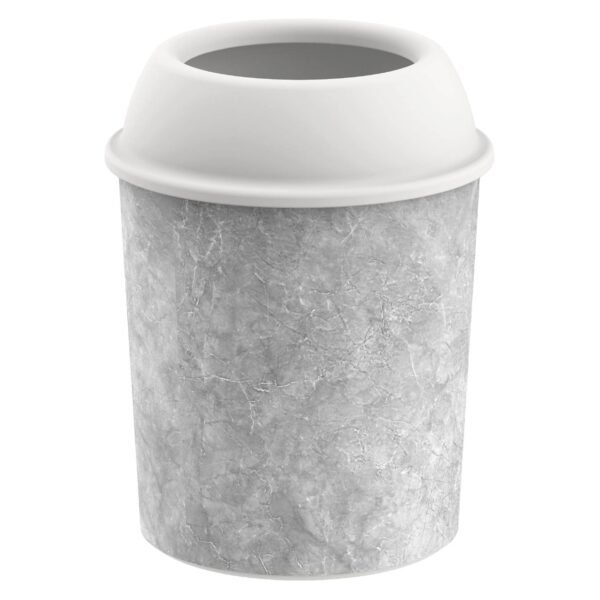 Cosmoplast Ceramic Round Dustbin Grey And White 5L – Wholesale & Export UAE