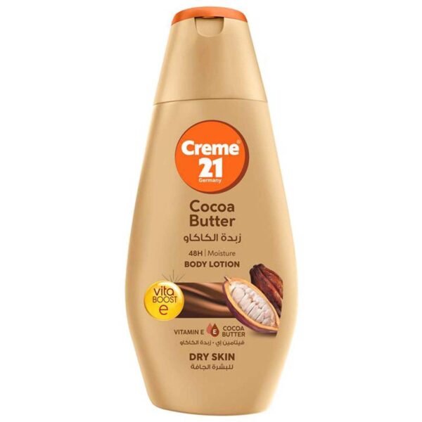 Crème 21 Body Lotion, Cocoa Butter 48H Moisture, 400ml – Wholesale & Export UAE